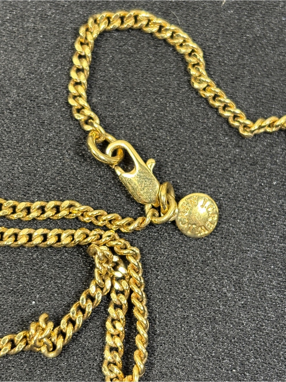 J. Crew Necklace Yellow Faux Faceted Acrylic/Plastic Goldtone 26" - Picture 8 of 11